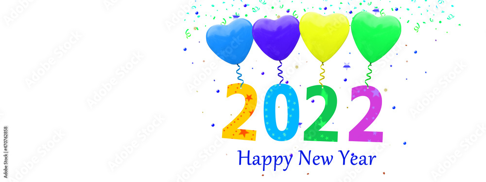 Happy New Year Background. Start to 2022. 3D illustration Happy New Year Background. Start to 2022. 3D illustration