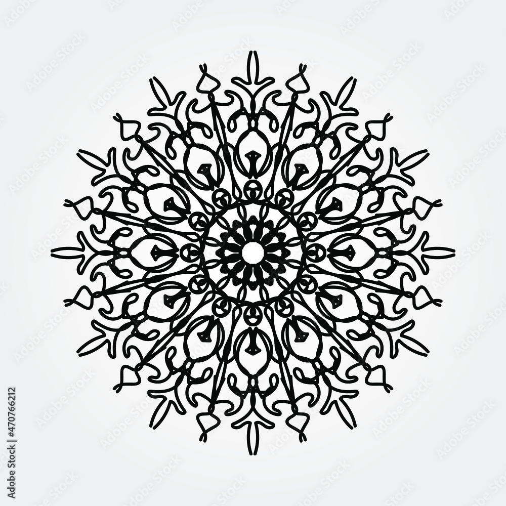 Sweet mandala with floral pattern Sweet mandala with floral pattern