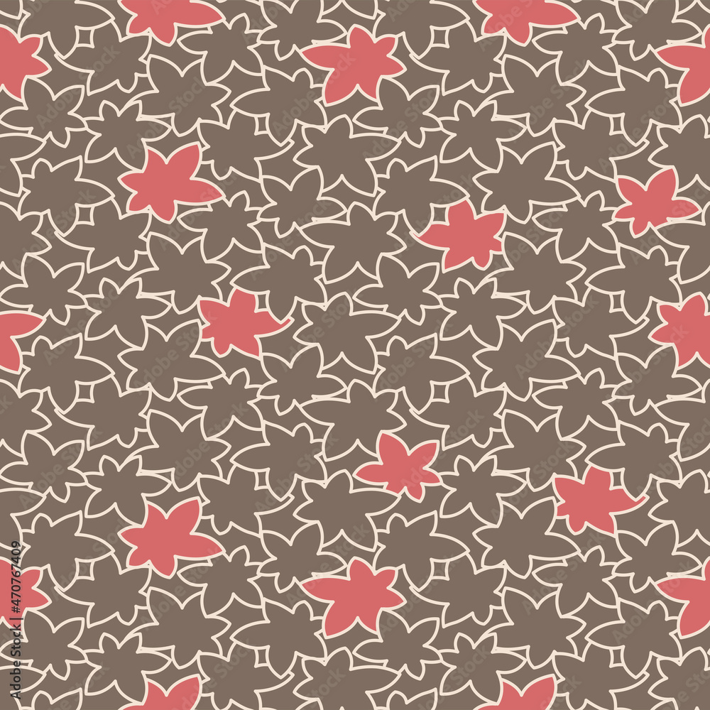 Japanese Autumn Leaf Vector Seamless Pattern Japanese Autumn Leaf Vector Seamless Pattern