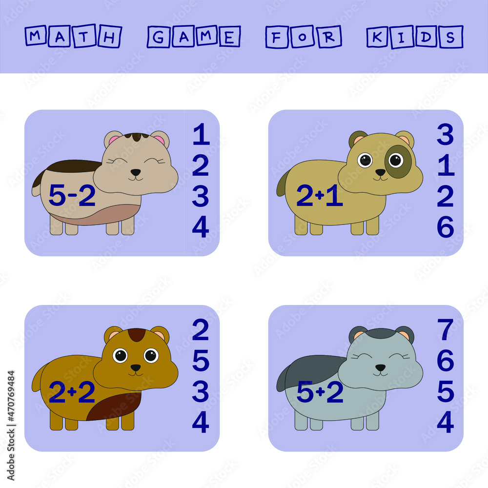Obraz premium counting game with funny hamsters. Preschool worksheet, kids activity sheet, printable worksheet