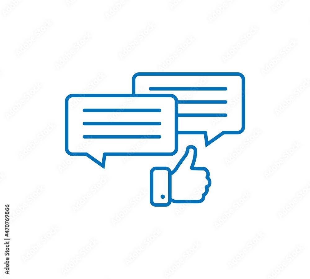 Likes with comment icon line symbol. Premium quality isolated feedback element in trendy style. Likes with comment icon line symbol. Premium quality isolated feedback element in trendy style.