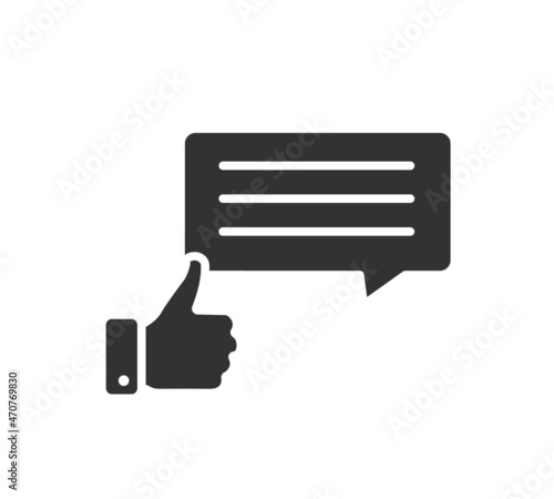Likes with comment icon line symbol. Premium quality isolated feedback element in trendy style.