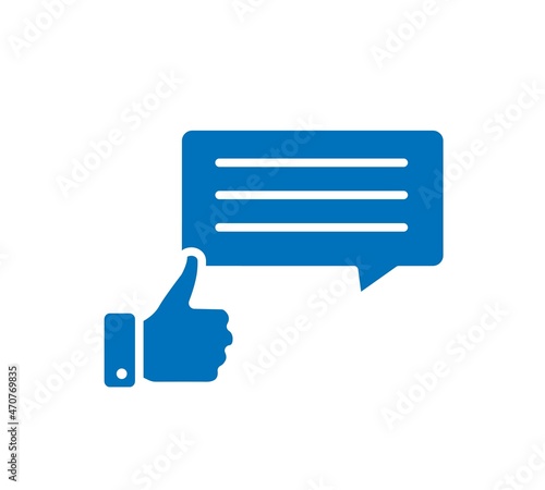 Likes with comment icon line symbol. Premium quality isolated feedback element in trendy style.