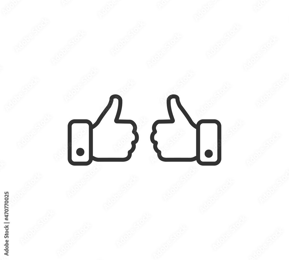 Vector thumbs up icon. Like concept. Premium quality graphic design. Modern signs, outline symbols collection, simple thin line icons set for websites, web design, mobile app, infographics Vector thumbs up icon. Like concept. Premium quality graphic design. Modern signs, outline symbols collection, simple thin line icons set for websites, web design, mobile app, infographics