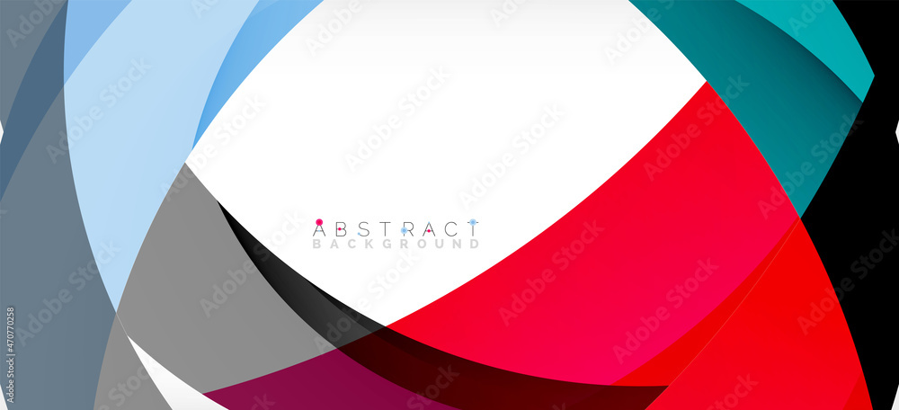 Obraz premium Geometric abstract background. Circle created with overlapping color shapes. Vector Illustration For Wallpaper, Banner, Background, Landing Page