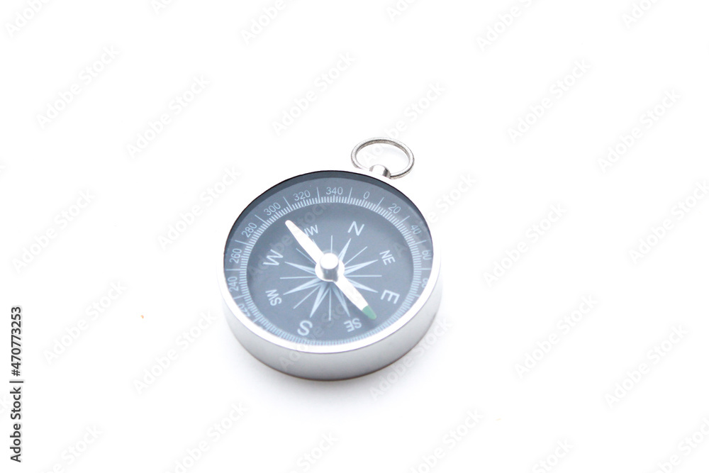 Analog compass for point the direction of north south east and west.