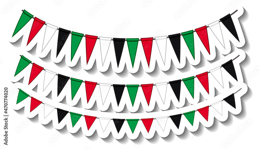 Obraz premium Colourful party flags sticker