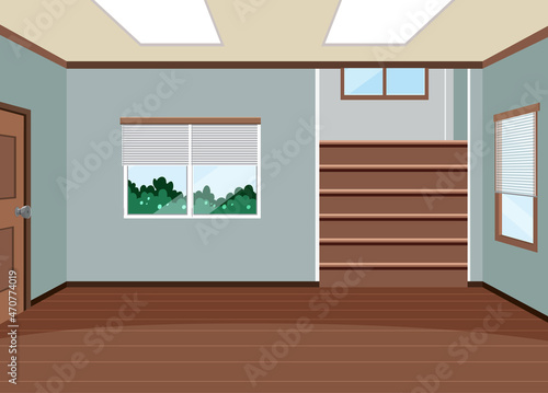 Empty room interior design
