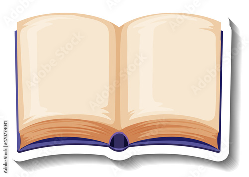 Opened book with empty pages