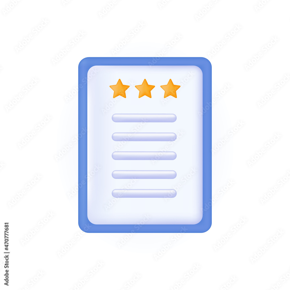 3d document successful result. Paper page icon. Document form of the excellent result. Checkmarking the correct information. Stack of paper sheets. Confirmed, approved business content. Vector 3d document successful result. Paper page icon. Document form of the excellent result. Checkmarking the correct information. Stack of paper sheets. Confirmed, approved business content. Vector