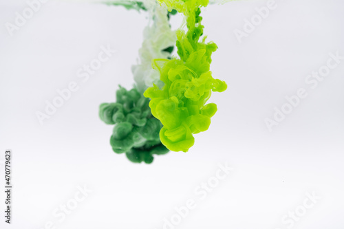 white green and light green smoke on a white background.
