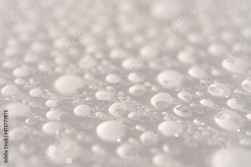 Lots of drops on a white background.