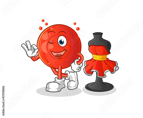 blood cell fashion designer vector. cartoon character