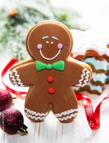 Wallpaper Mural Gingerbread man and Christmas decor Torontodigital.ca