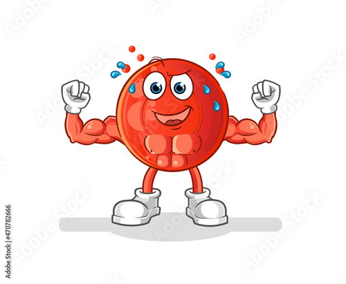 blood cell muscular cartoon. cartoon mascot vector