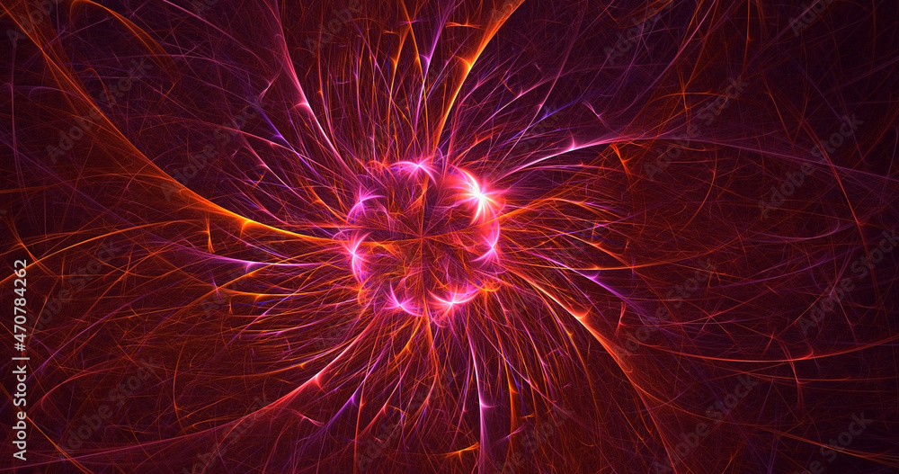 Fototapeta premium 3D rendering abstract round light background