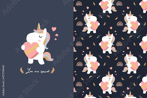 you are special seamless unicorn  pattern
