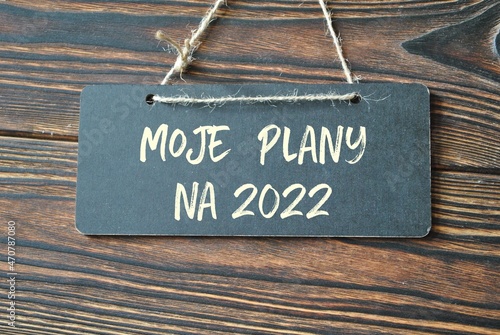 Obraz na płótnie Moje plany na 2022 w salonie