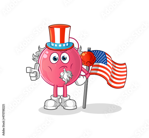 perfume uncle sam character. cartoon mascot vector