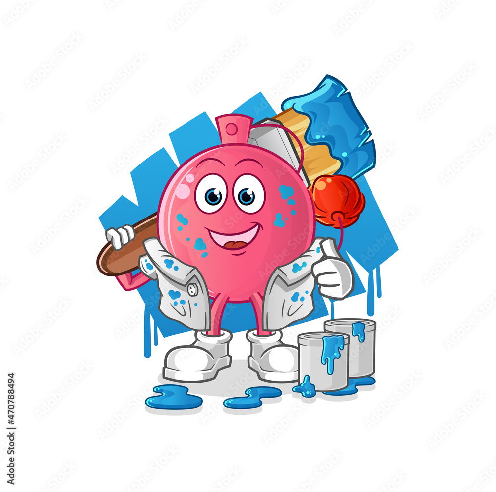 perfume painter illustration. character vector perfume painter illustration. character vector