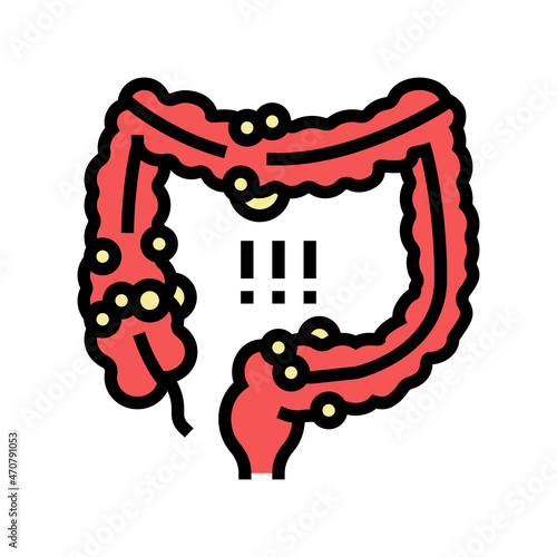 crohns disease color icon vector. crohns disease sign. isolated symbol illustration