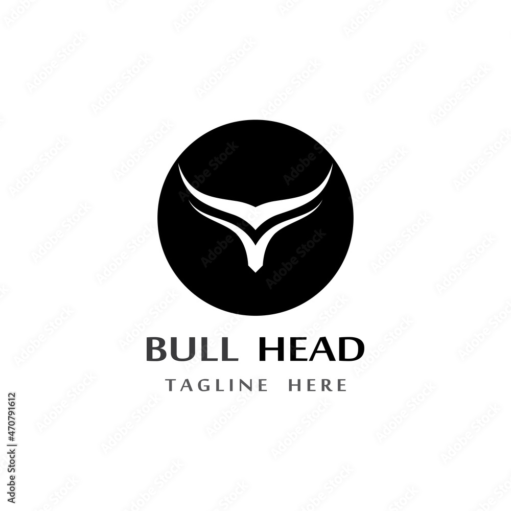 bull head horn icon template bull head horn icon template