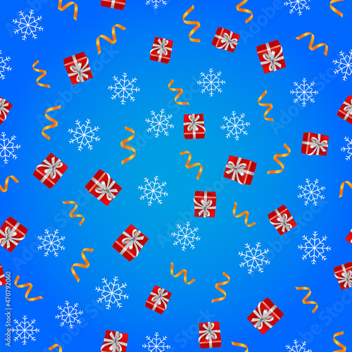 Realistic christmas seamless pattern, texture.