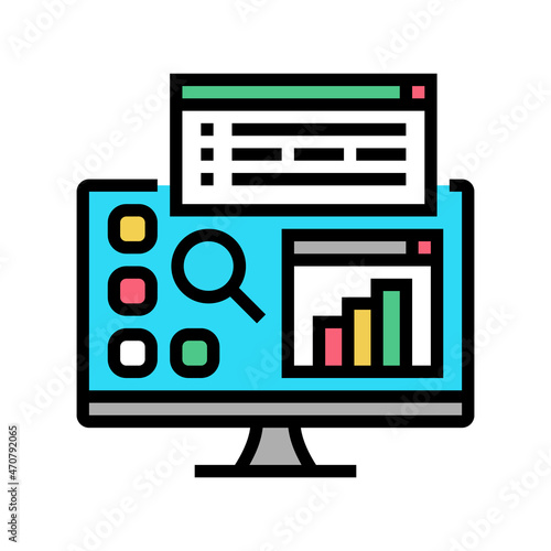 desktop applications color icon vector. desktop applications sign. isolated symbol illustration