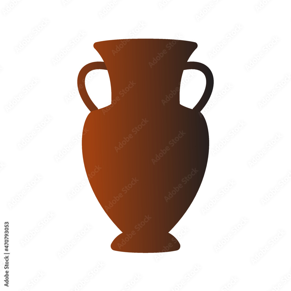 Ancient jar amphora vector illustration logo icon clipart