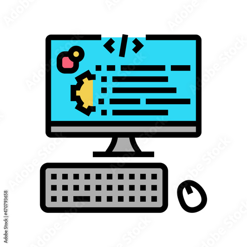user-written software color icon vector. user-written software sign. isolated symbol illustration