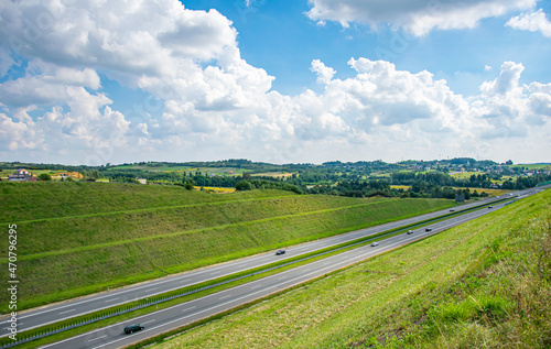 landscape highway, A1 highway north south section Pyrzowice - Piekary Śląskie