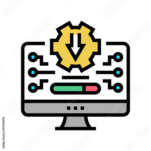 freeware download color icon vector. freeware download sign. isolated symbol illustration