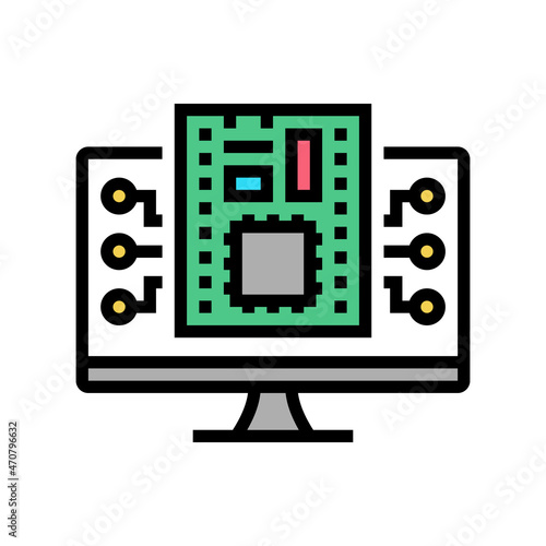 firmware software color icon vector. firmware software sign. isolated symbol illustration
