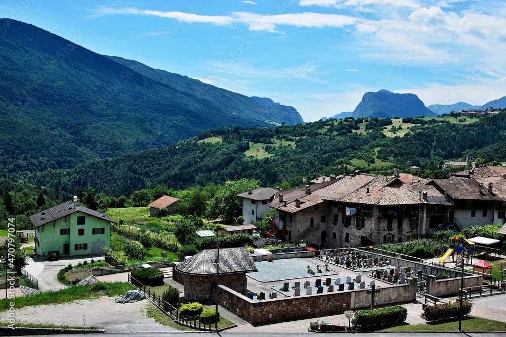 Italy-views of the mountains from Dorsino