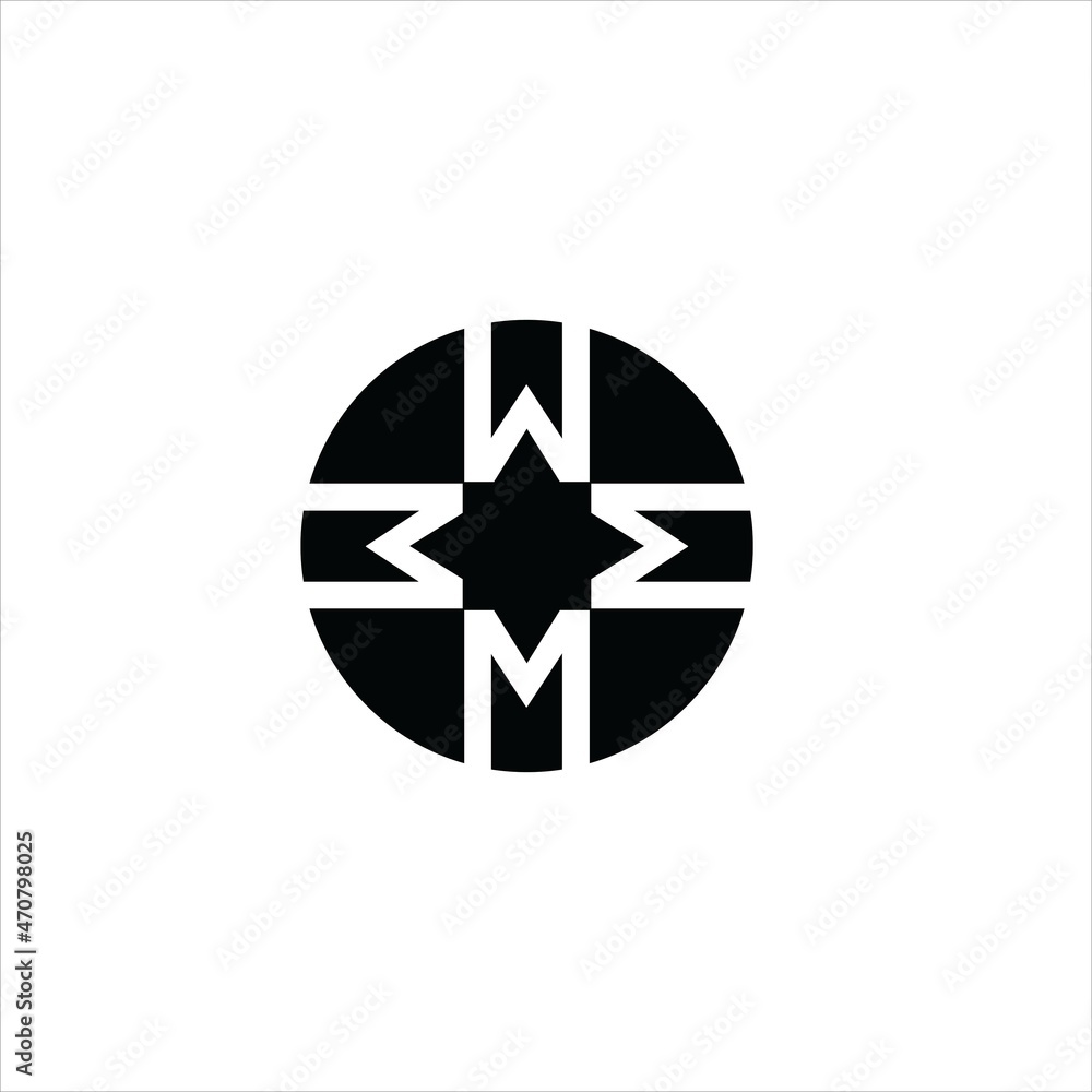 initials m logo vector template emblem initials m logo vector template emblem
