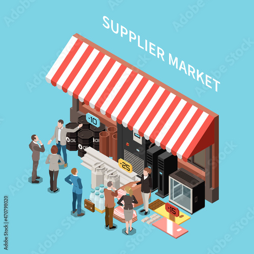Procurement Management Isometric Composition
