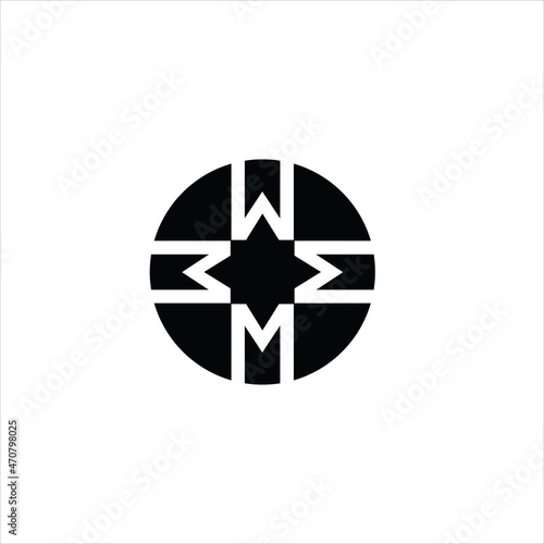 initials m logo vector template emblem