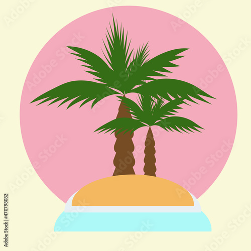 postcard logo palm