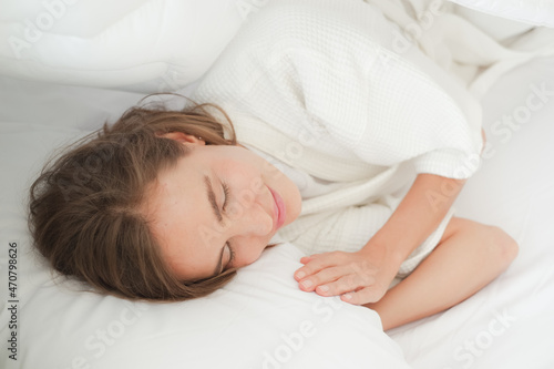 woman relax time on the bed in morning © u photostock