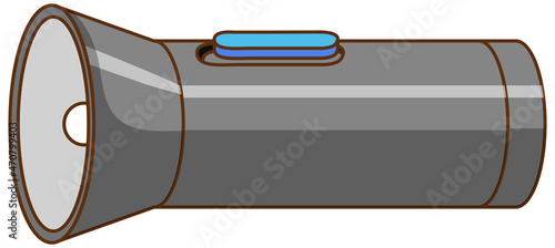 Torch or flashlight on white background