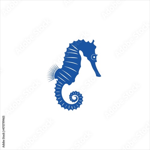 seahorse logo vector template abstract