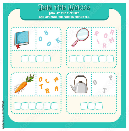 Spelling word game template