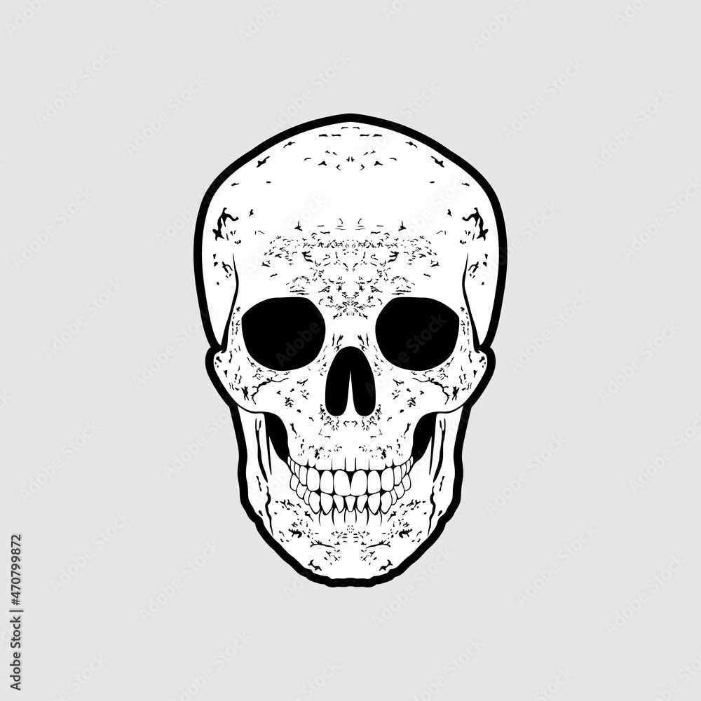 Fototapeta premium Skull Head Vector Design Inspiration