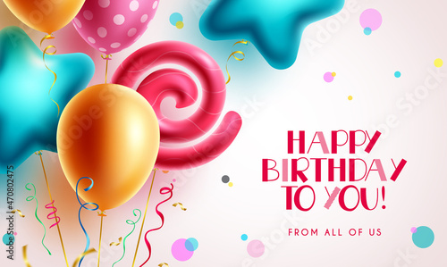 Photography Birthday greeting vector background design