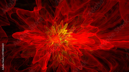 Surreal futuristic magic fractal image of emotion emission 4k