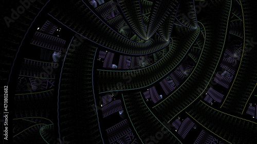 Surreal futuristic magic fractal image of many ways 4k