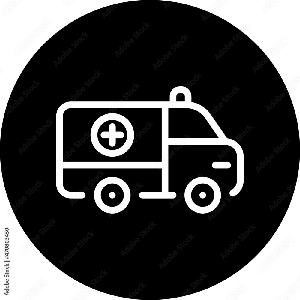ambulance glyph icon ambulance glyph icon