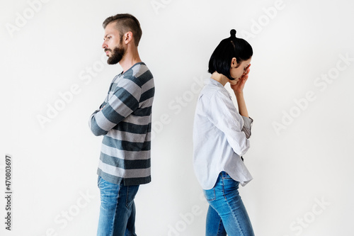 Obraz na płótnie White couple having an argument