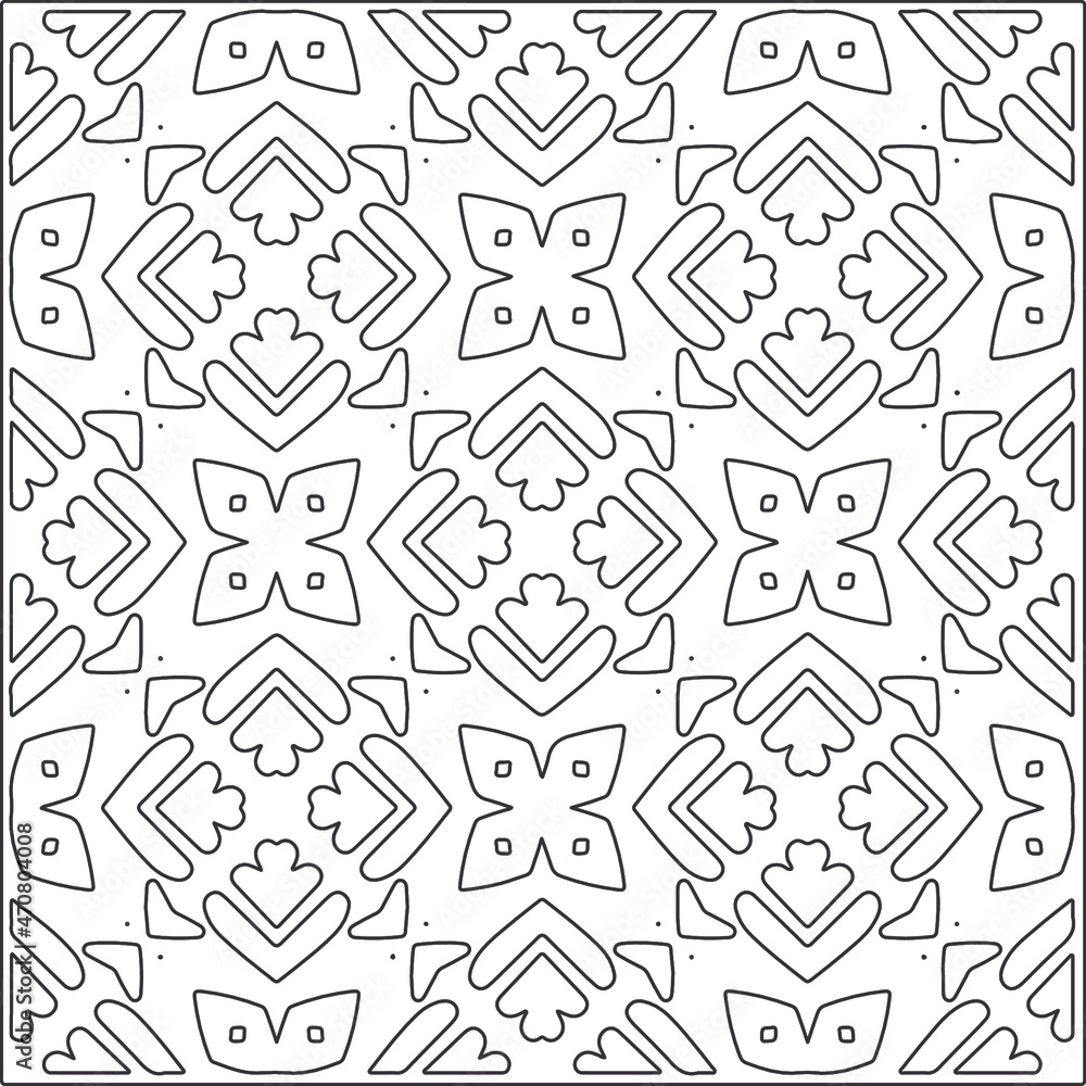 Vector geometric pattern. Repeating elements stylish background abstract ornament for wallpapers and backgrounds. Black and white pattern.