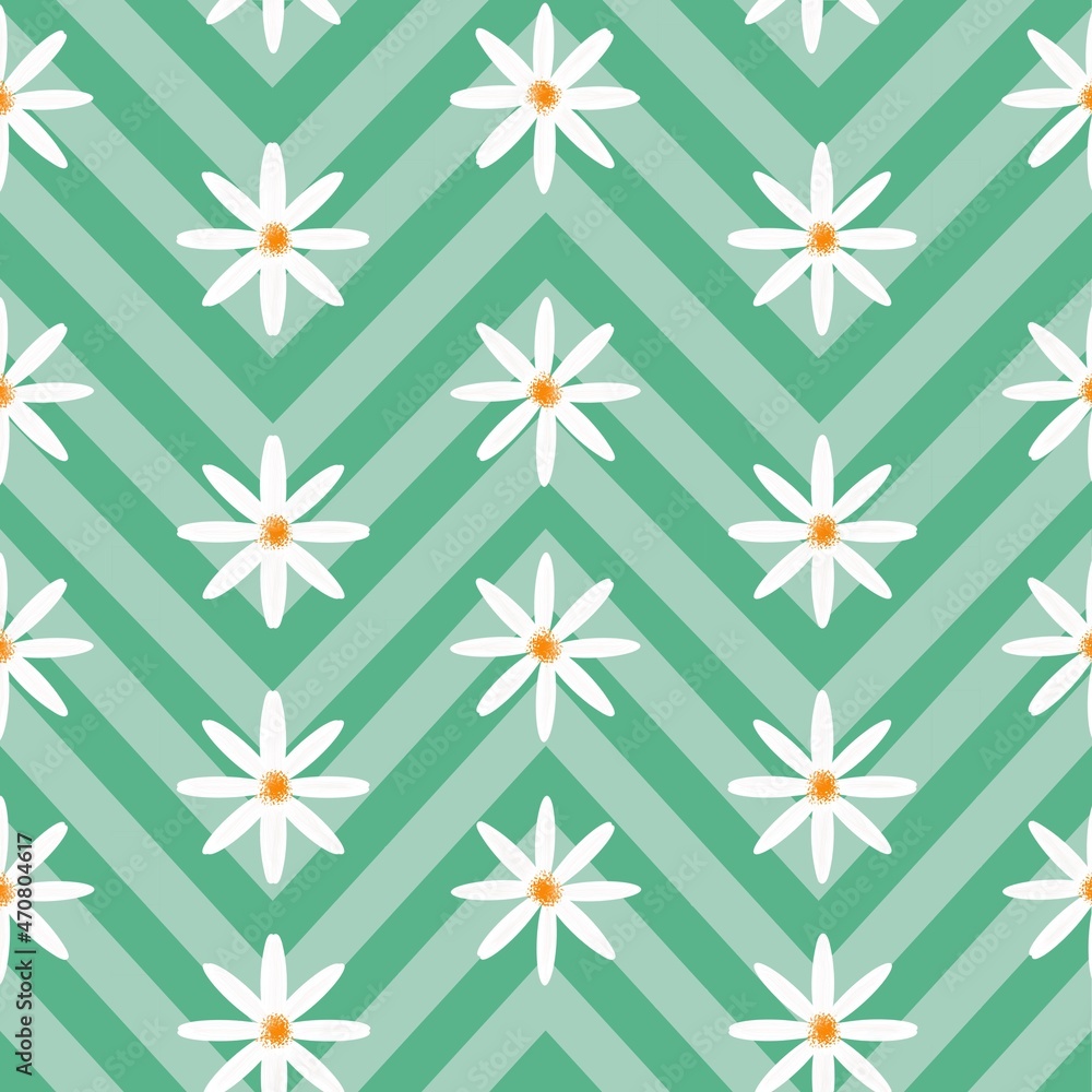 Abstract Pastel Zigzag Background Minimal Flowers Seamless Pattern Trendy Fashion Colors Basic Concept Design Abstract Pastel Zigzag Background Minimal Flowers Seamless Pattern Trendy Fashion Colors Basic Concept Design